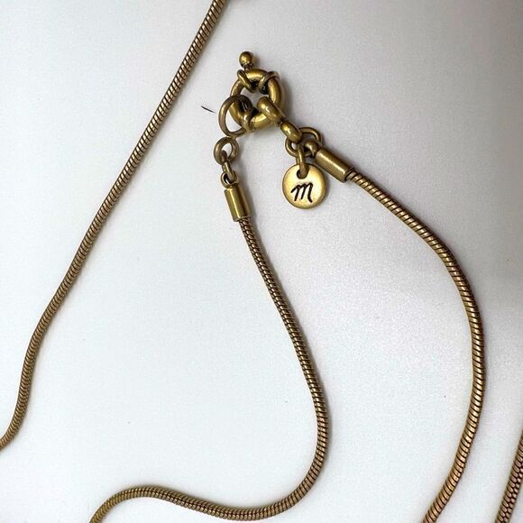 *3/$20* Madewell black, gold tone and rhinestone long necklace - Picture 2 of 4